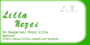 lilla mezei business card